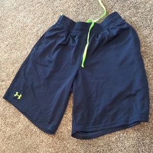 Under armour athletic shorts navy medium